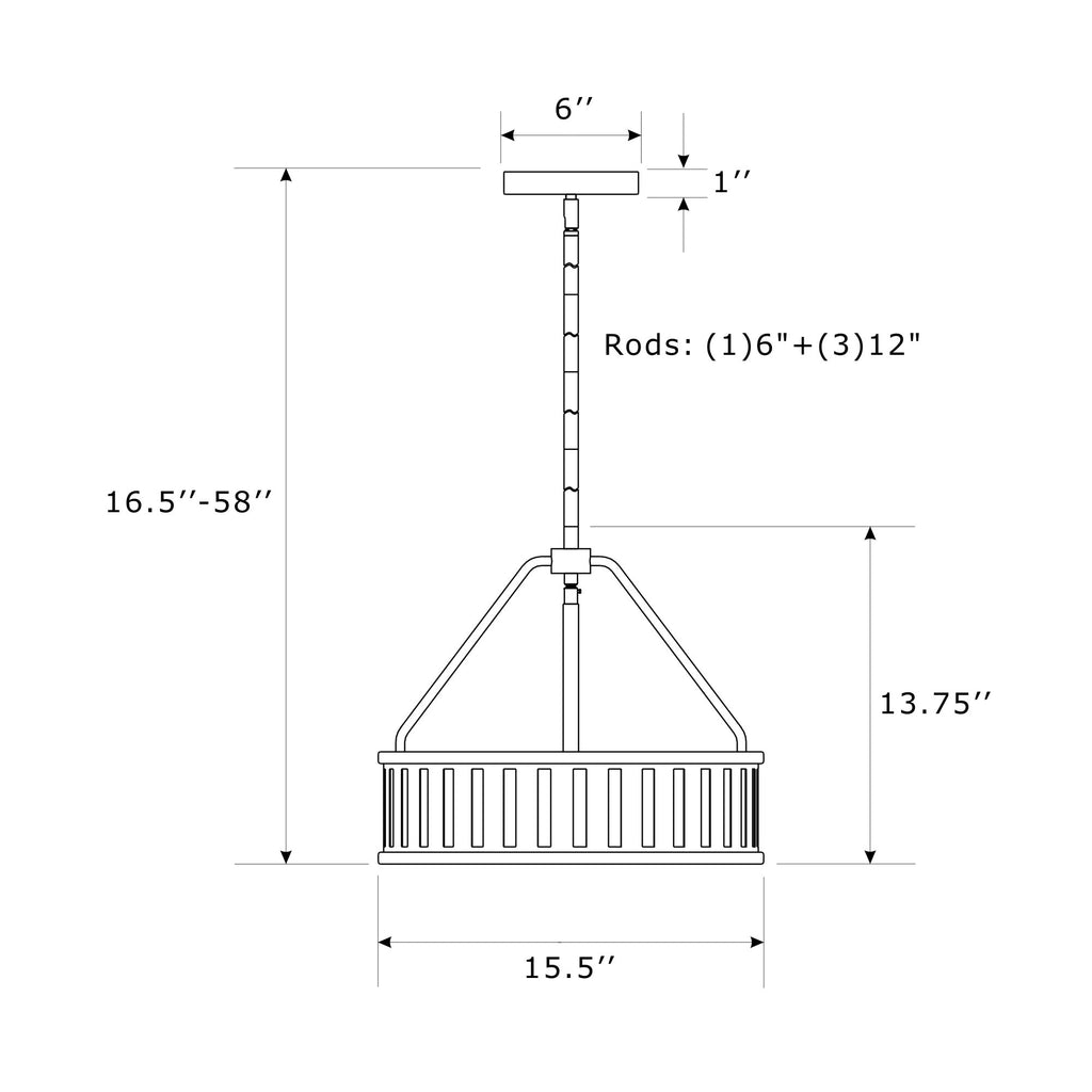 Crystorama Kendal 15.5'' Chandelier - Product Dimensions