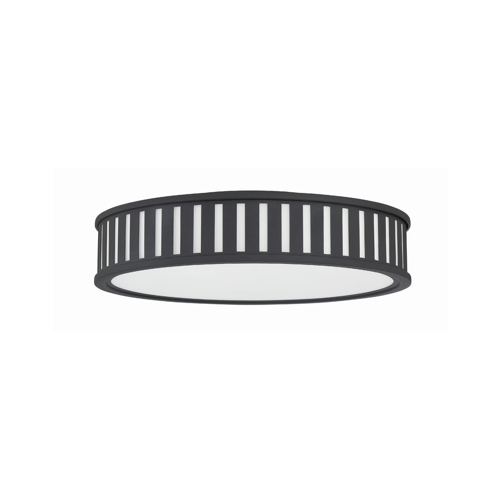 Crystorama Kendal 22.5'' Flush Mount in Black Forged - Additional View