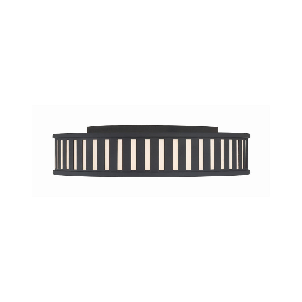 Crystorama Kendal 22.5'' Flush Mount in Black Forged - Additional View