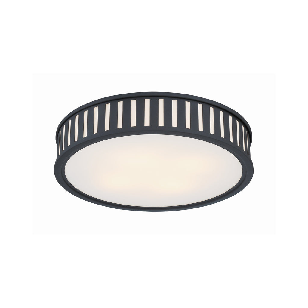 Crystorama Kendal 22.5'' Flush Mount in Black Forged - Additional View