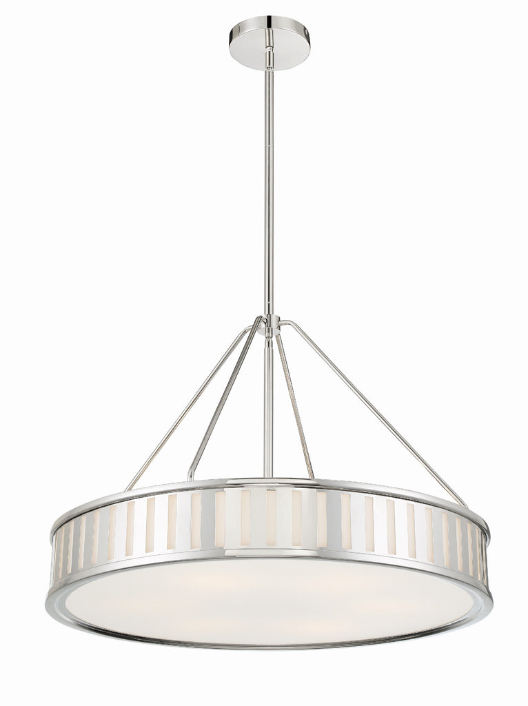 KEN-8306-PN Kendal 6 Light Chandelier | Alternate Image