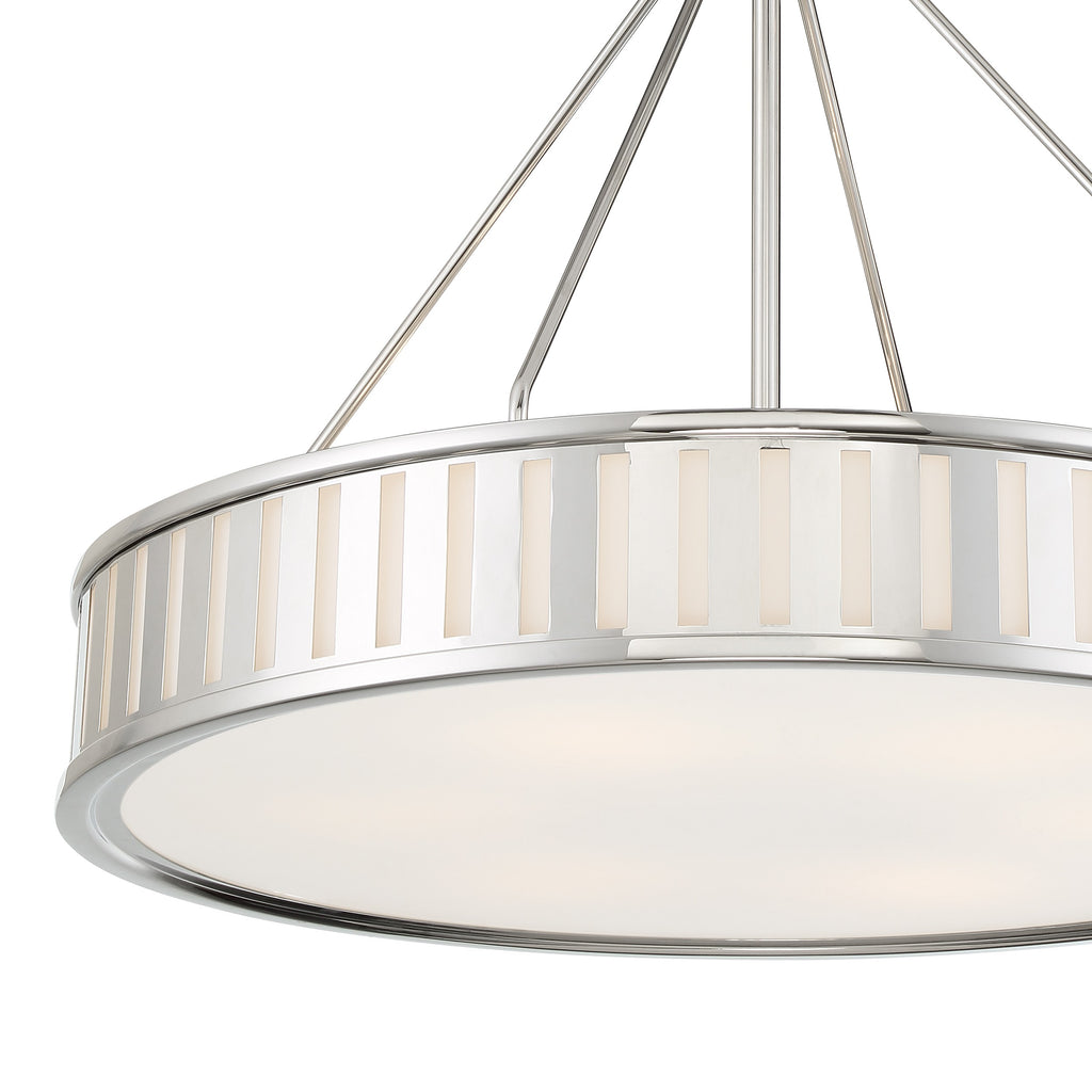 KEN-8306-PN Kendal 6 Light Chandelier | Alternate Image