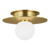 KF1001BBS Nodes 1 Light Semi Flush | Main Image