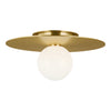 KF1011BBS Nodes 1 Light Semi Flush | Main Image