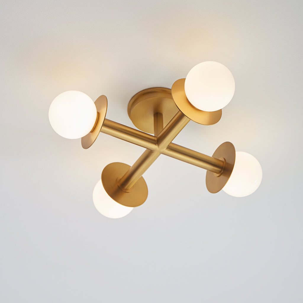 KF1034BBS Nodes 4 Light Semi Flush | Alternate Image