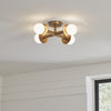 KF1034BBS Nodes 4 Light Semi Flush | Lifestyle Image