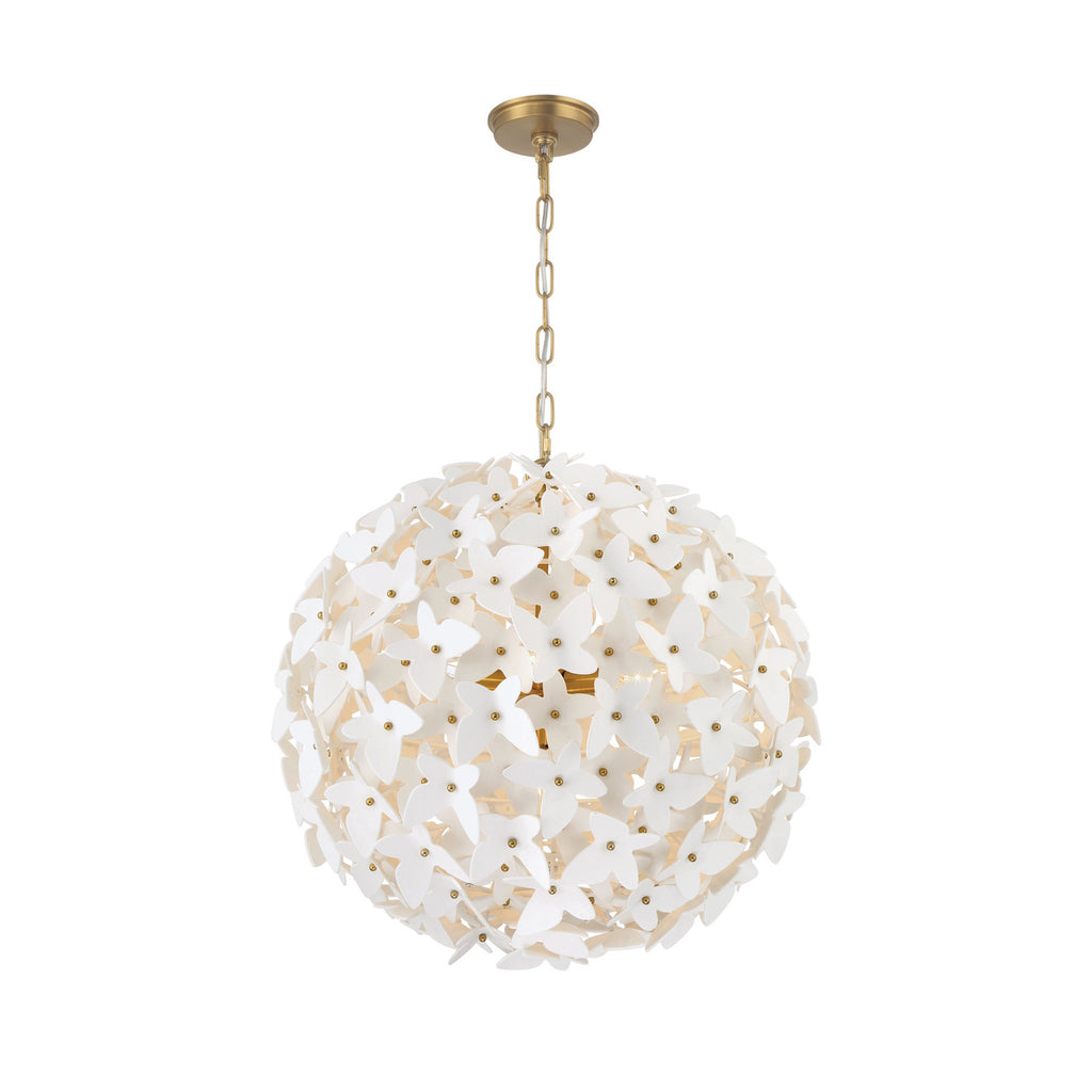 Crystorama Killian 22" Chandelier in Luxe Gold - Front View