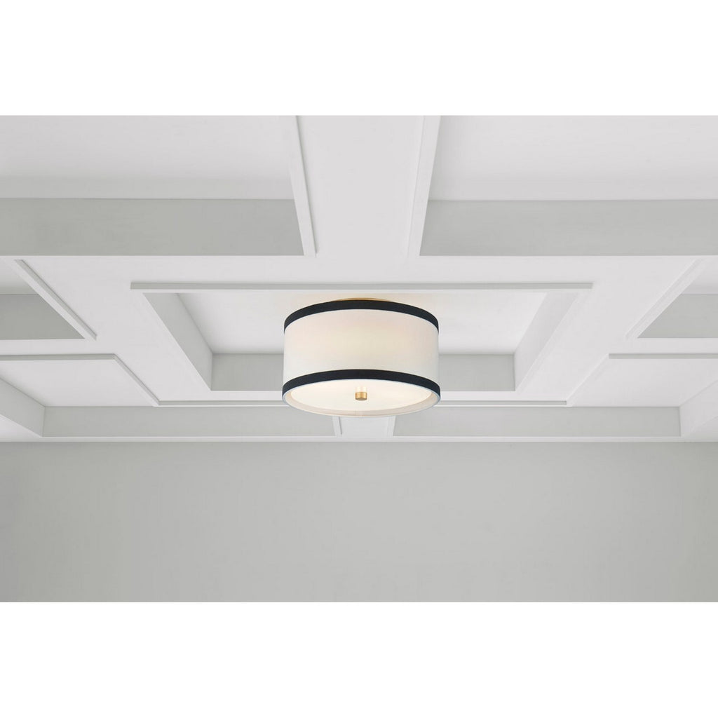 KS4070GLBL Kate Spade New York Walker 2 Light Semi Flush Mount | Lifestyle Image