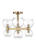 KSF1036BBSCG Londyn 6 Light Semi Flush | Main Image