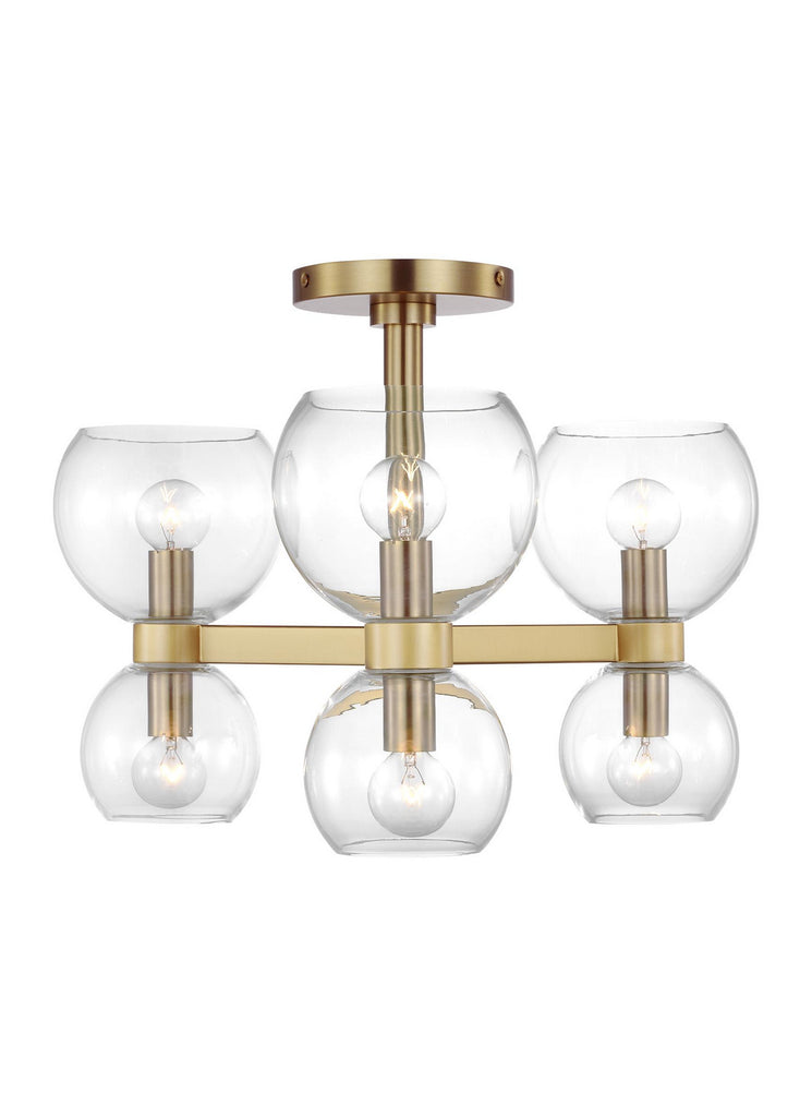 KSF1036BBSCG Londyn 6 Light Semi Flush | Main Image
