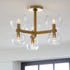 KSF1036BBSCG Londyn 6 Light Semi Flush | Lifestyle Image