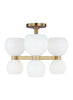 KSF1036BBSMG Londyn 6 Light Semi Flush | Main Image