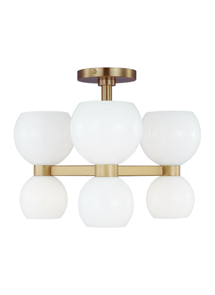 KSF1036BBSMG Londyn 6 Light Semi Flush | Main Image