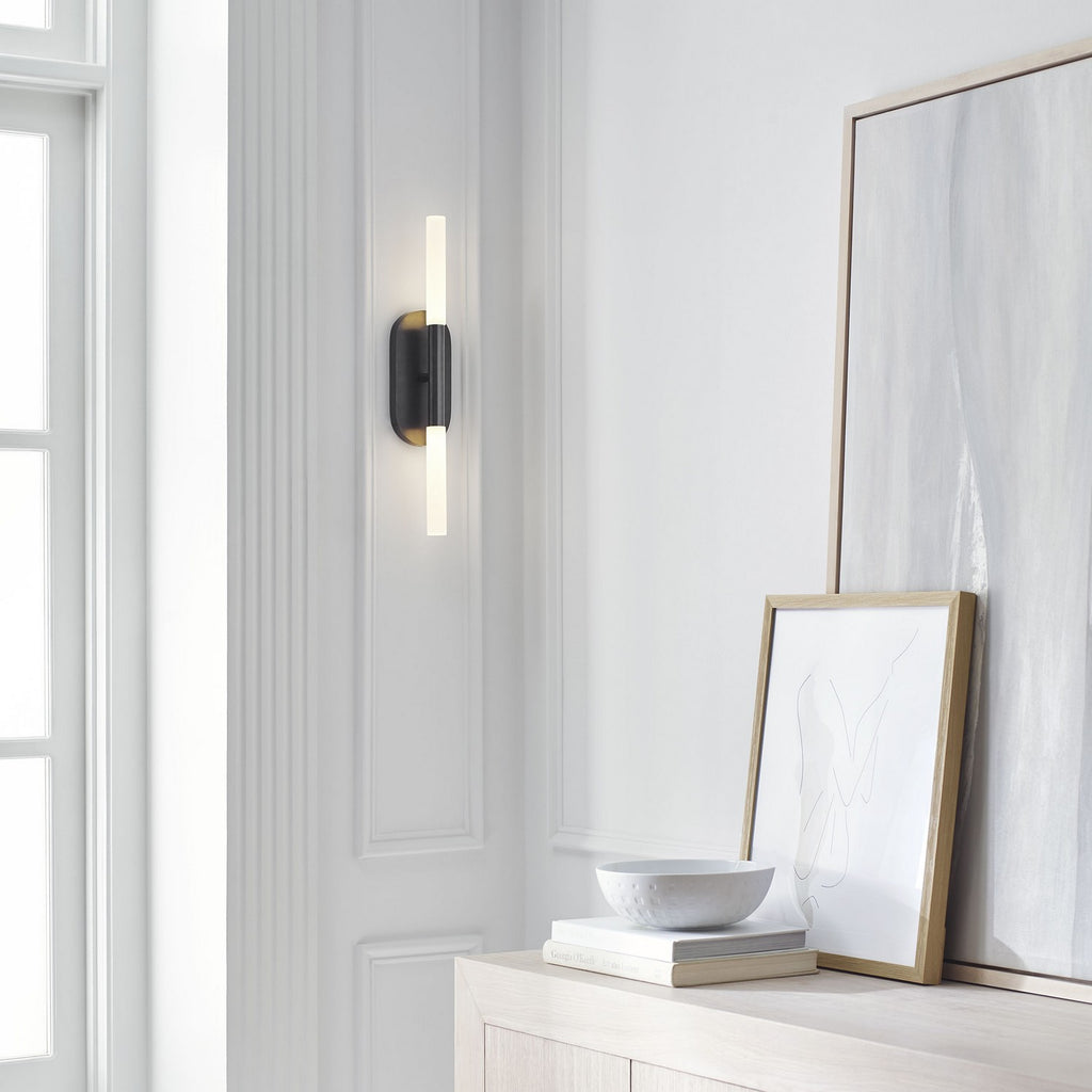 KW2282BZEC Kelly Wearstler Rousseau 1 Light Bathroom Vanity | Lifestyle Image