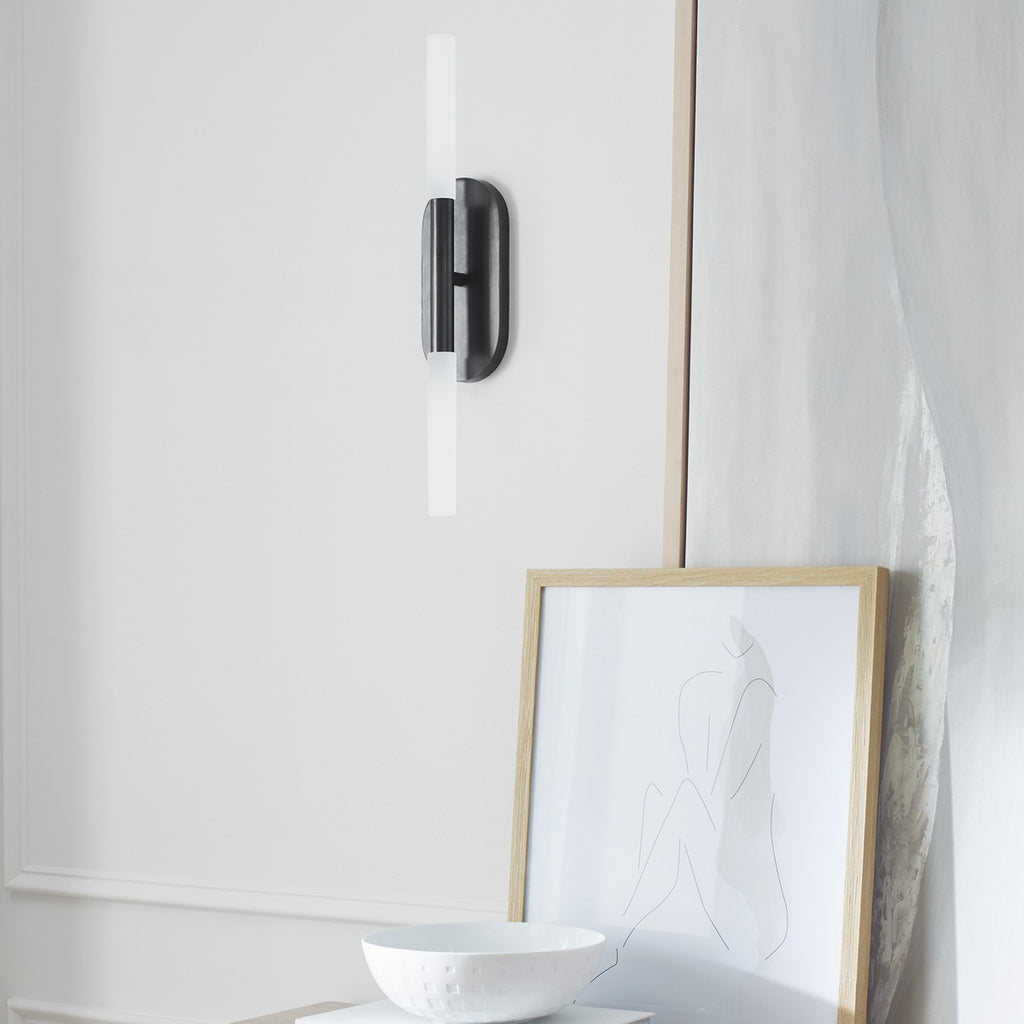 KW2282BZEC Kelly Wearstler Rousseau 1 Light Bathroom Vanity | Lifestyle Image