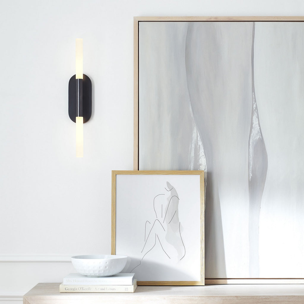 KW2282BZEC Kelly Wearstler Rousseau 1 Light Bathroom Vanity | Lifestyle Image
