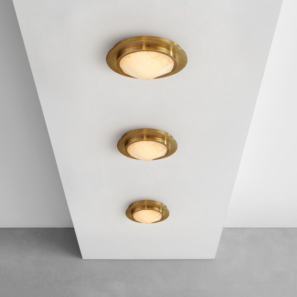 KW4093ABQ Kelly Wearstler Halcyon 1 Light Flush Mount | Lifestyle Image