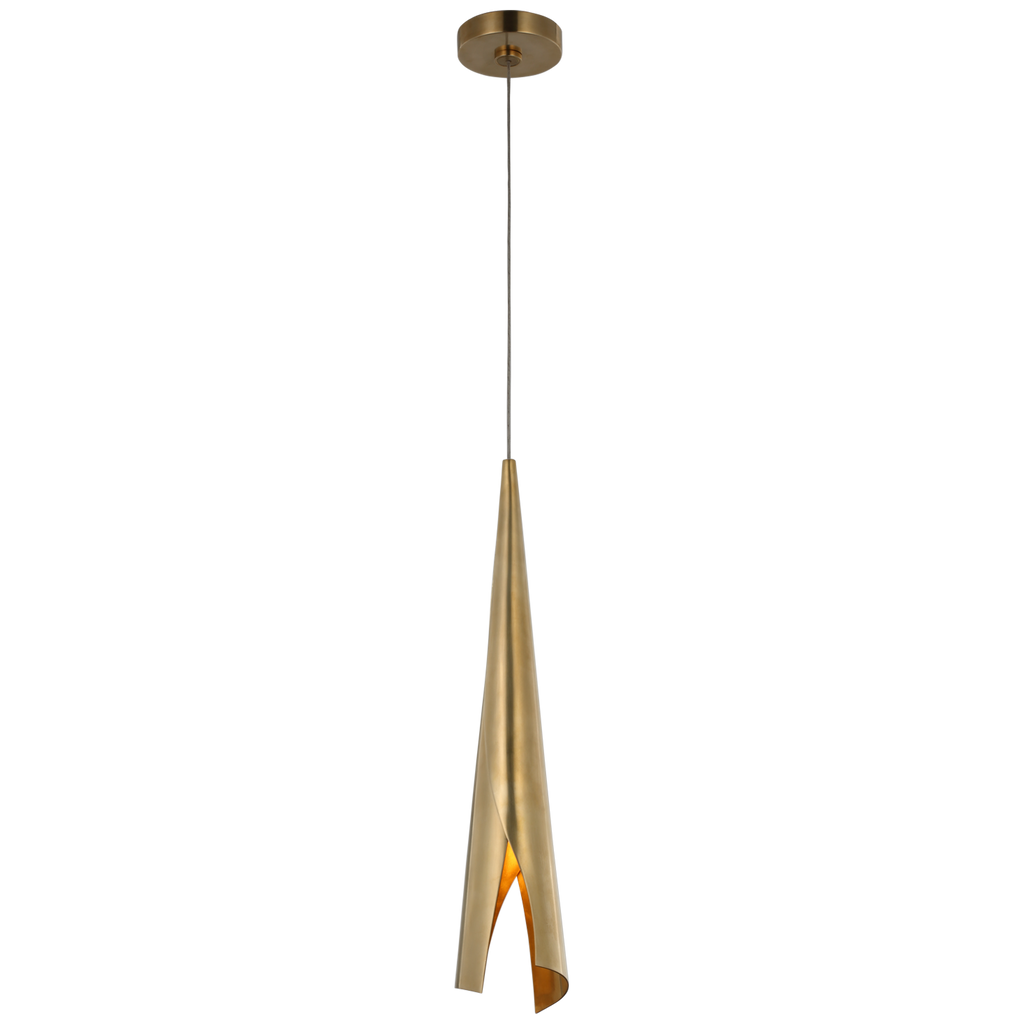 KW5631AB Kelly Wearstler Piel 1 Light Pendant | Main Image