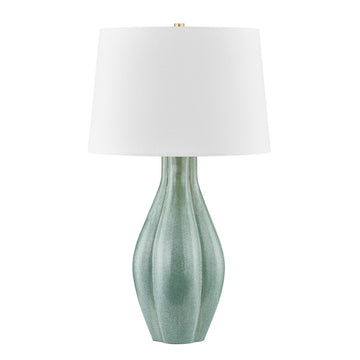 Aged Brass/Ceramic Moss Ivory