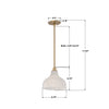 LAY-303-LG Layton 9.75'' Pendant | Dimensions Image