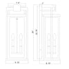 Crystorama Lendel 9.75'' Outdoor Sconce - Product Dimensions