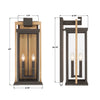 Crystorama Lendel 9.75'' Outdoor Sconce - Product Dimensions