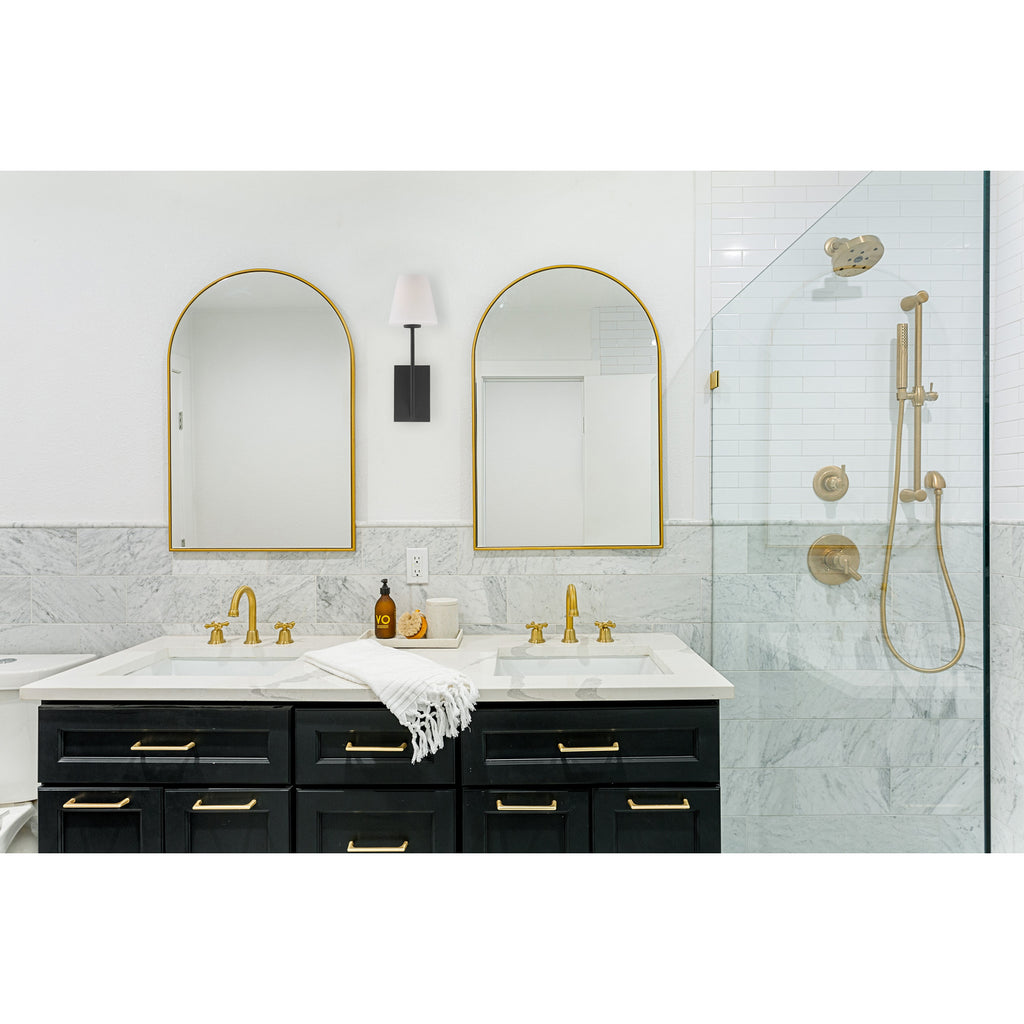 Crystorama Lena 6'' Sconce in Black Forged - Lifestyle View