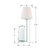 LEN-250-OP-CH Lena 1 Light Sconce | Dimensions Image