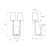 Crystorama Lena 10'' Sconce - Product Dimensions