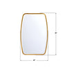 LIN-M400-GA Lindee Mirror | Dimensions Image