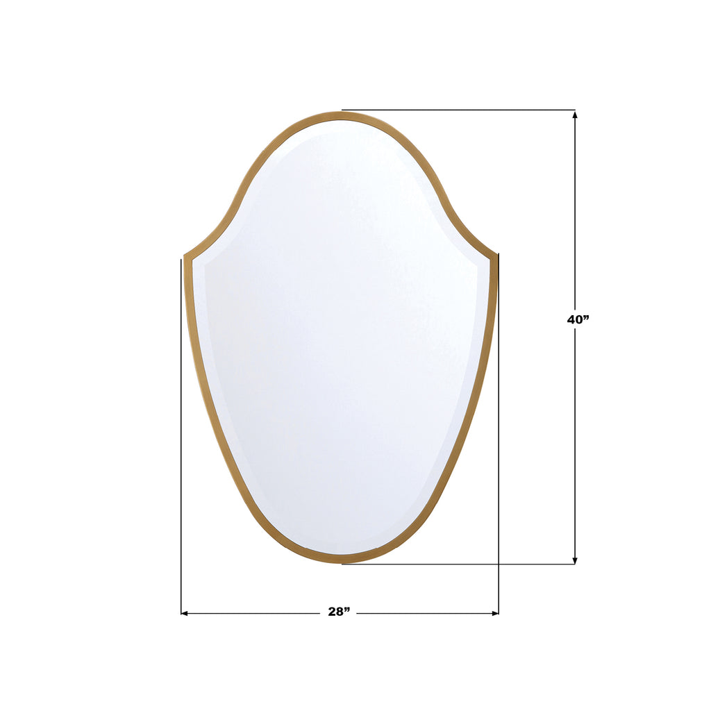 LIN-M428-GA Lindee 28'' Mirror | Dimensions Image