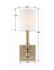 LLO-481-AG Lloyd 1 Light Sconce | Dimensions Image