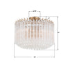 LOF-5005-AG_CEILING Lofton 18'' Semi Flush Mount | Dimensions Image