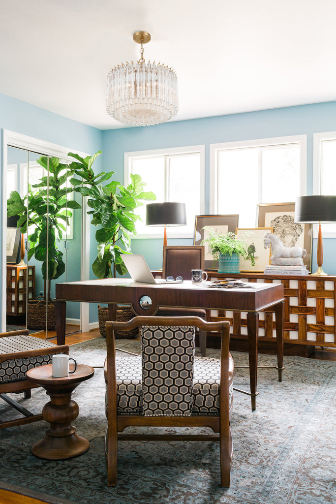 LOF-5005-AG Lofton 18'' Chandelier | Lifestyle Image