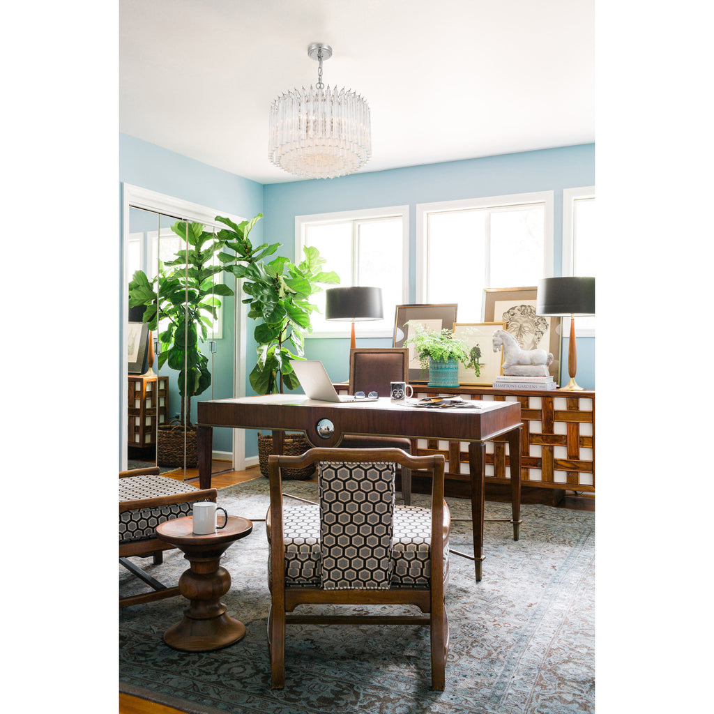Crystorama Lofton 18'' Chandelier in Polished Nickel - Lifestyle View