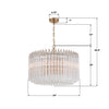 LOF-5007-AG Lofton 7 Light Chandelier | Dimensions Image