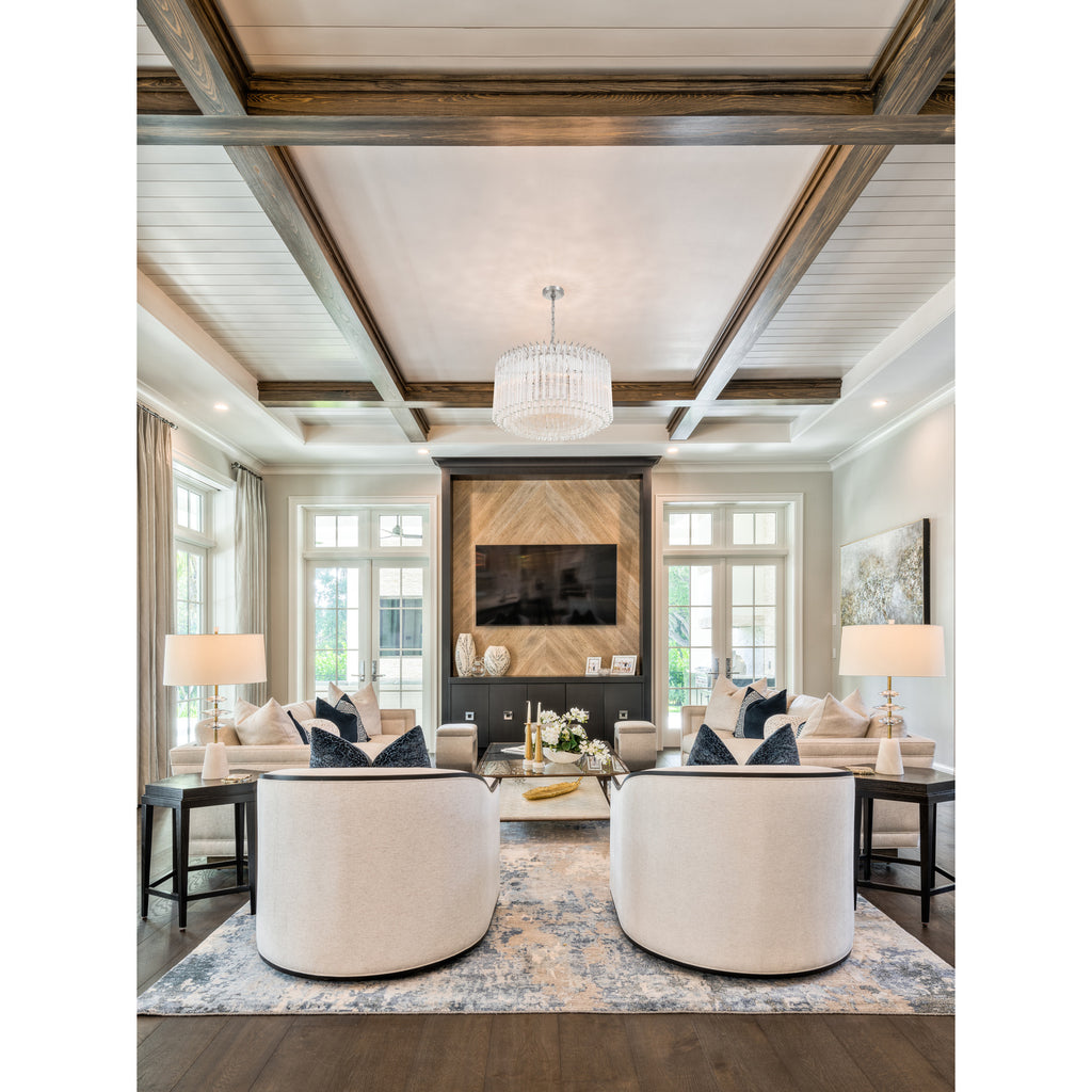 Crystorama Lofton 24'' Chandelier in Polished Nickel - Lifestyle View