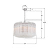 LOF-5007-PN Lofton 7 Light Chandelier | Dimensions Image