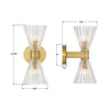 LOT-702-LG Lotus 5.5'' Sconce | Dimensions Image