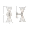 LOT-702-PN Lotus 5.5'' Sconce | Dimensions Image