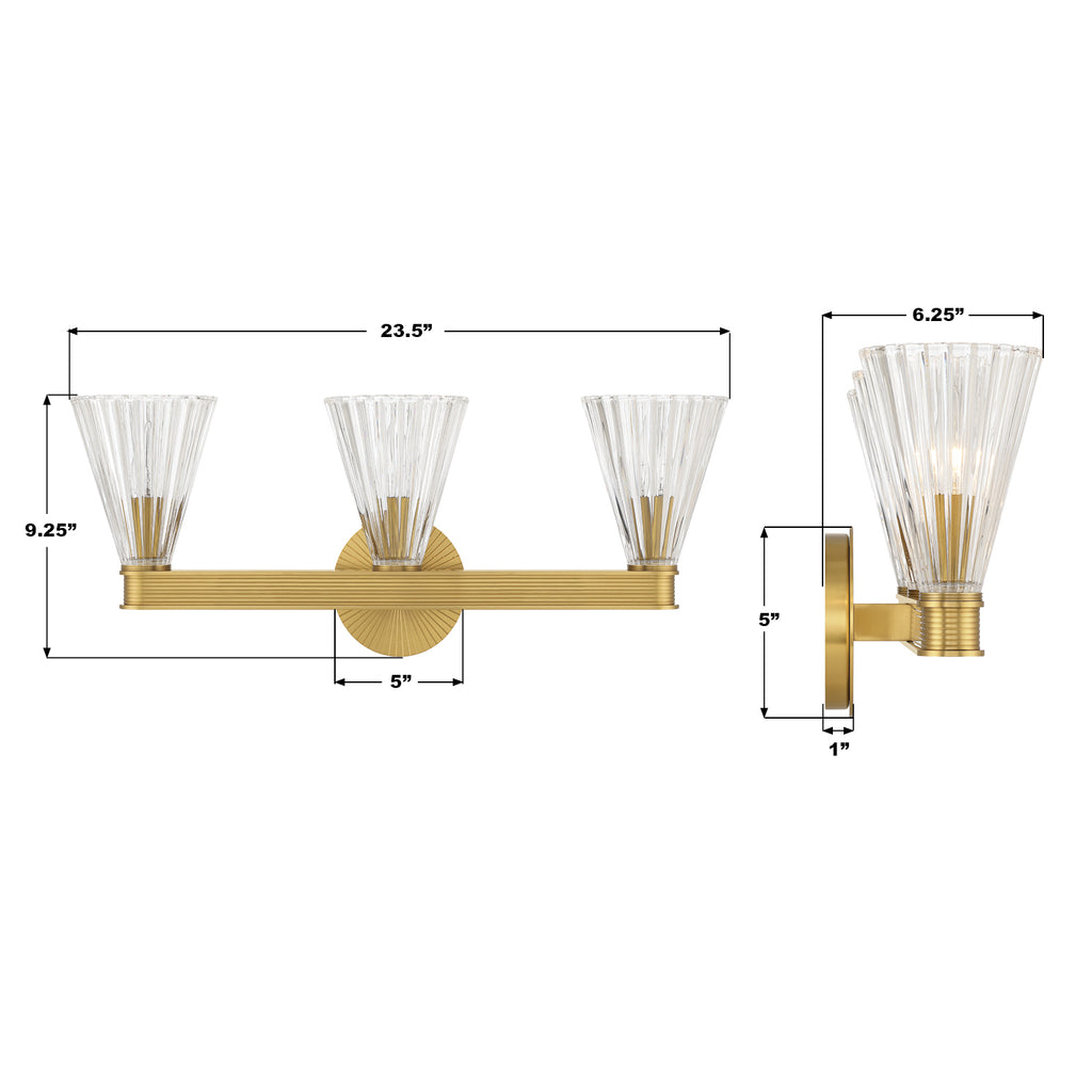 LOT-703-LG Lotus 23.5'' Bathroom Vanity | Dimensions Image