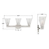 LOT-703-PN Lotus 23.5'' Bathroom Vanity | Dimensions Image
