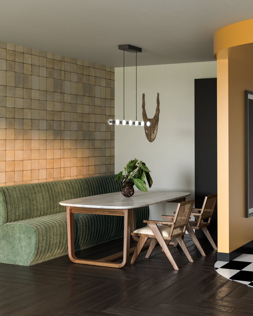LP63436-BK Ryan Pauly Rezz 1 Light Pendant | Lifestyle Image