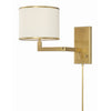 Crystorama Madison 10'' Task Sconce in Aged Brass - Additional View