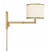 Crystorama Madison 10'' Task Sconce in Aged Brass - Additional View