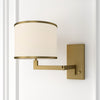 Crystorama Madison 10'' Task Sconce in Aged Brass - Lifestyle View