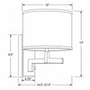 Crystorama Madison 10'' Task Sconce - Product Dimensions