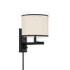 Crystorama Madison 10'' Task Sconce in Matte Black - Front View
