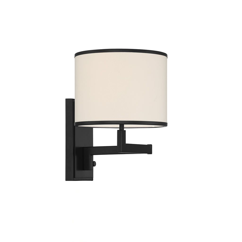 Crystorama Madison 10'' Task Sconce in Matte Black - Additional View