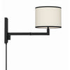 Crystorama Madison 10'' Task Sconce in Matte Black - Additional View